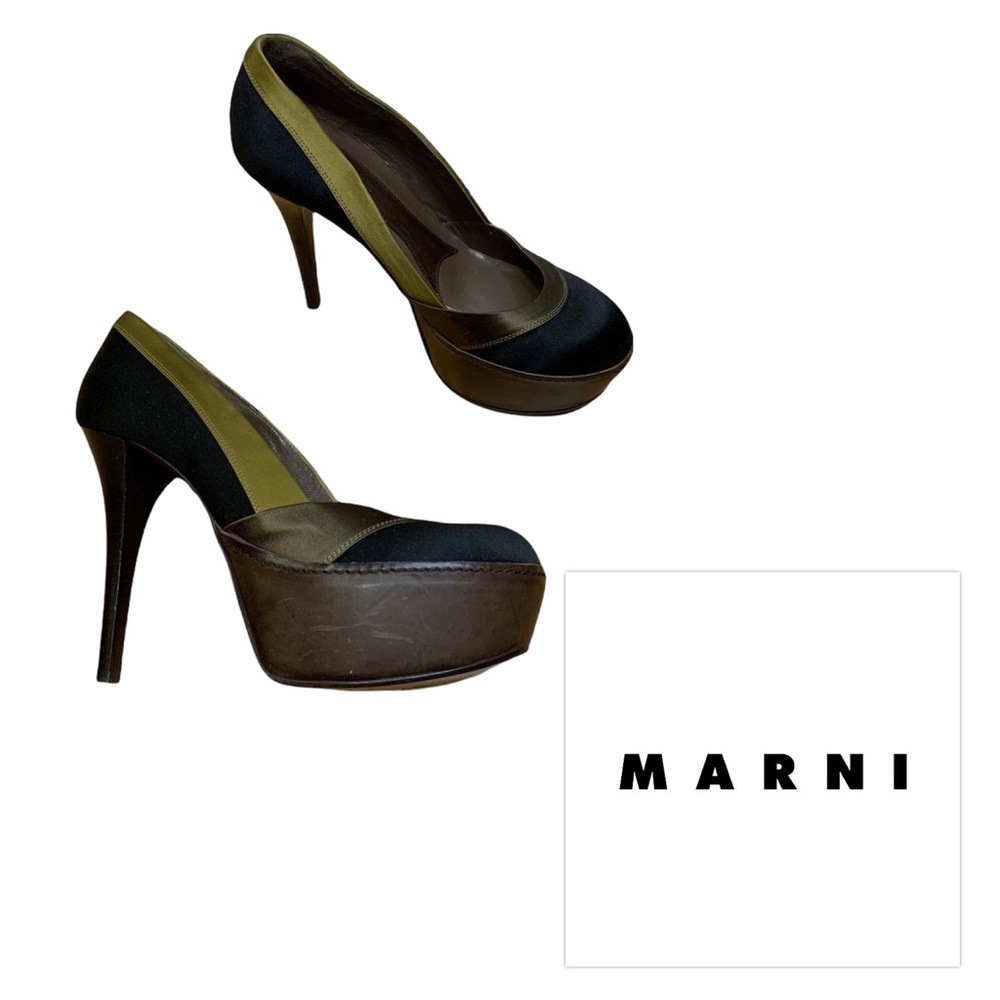 Marni Scarpa Colour Block Platform Pumps